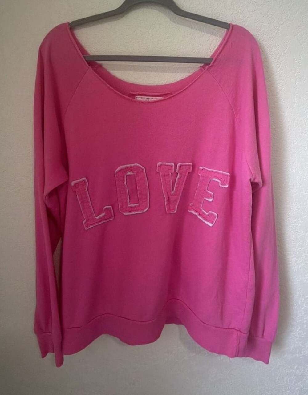 Reflex Love Sweatshirt Size M Pink Off The Shoulder P341B